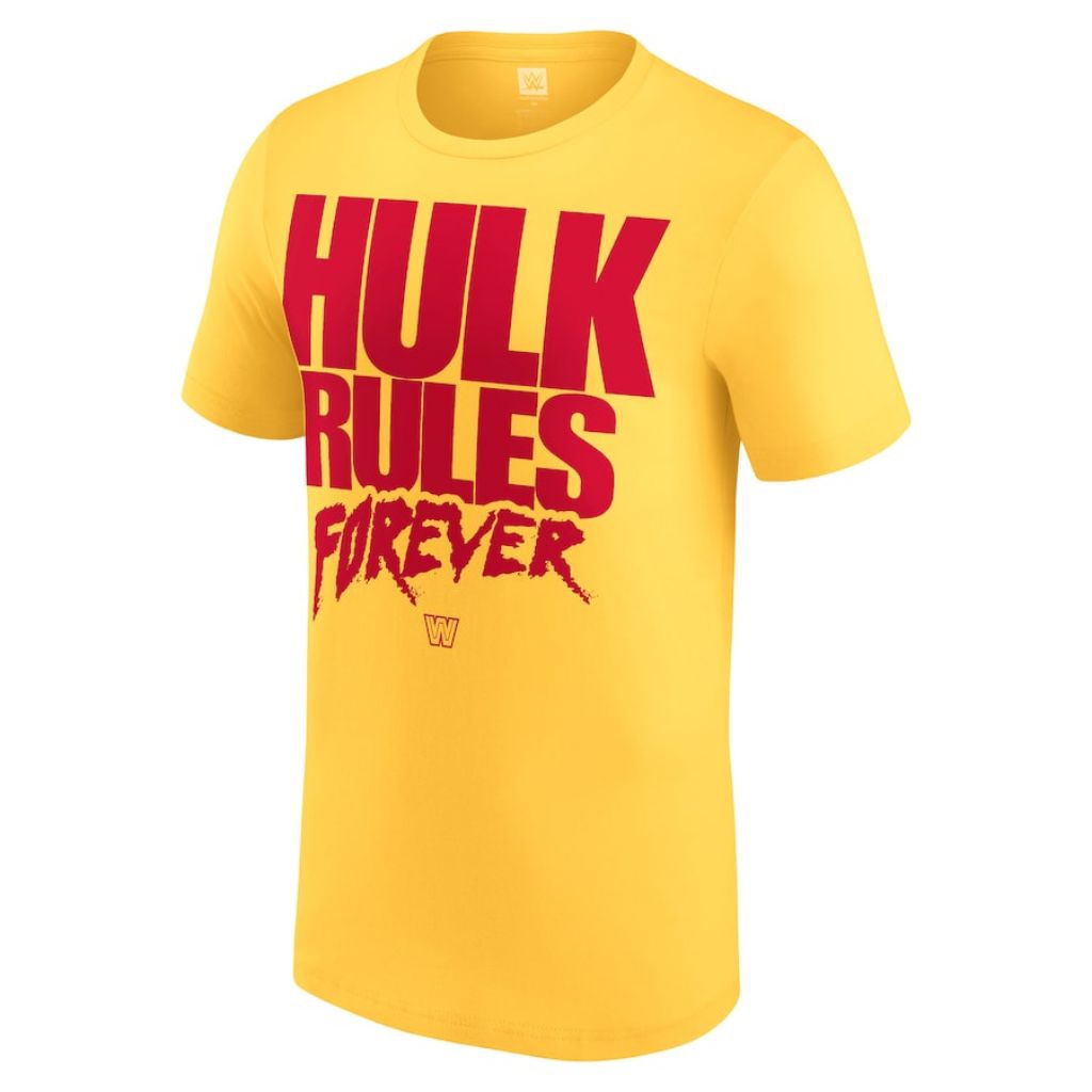 WWE HULK HOGAN HULK RULES FORVER YELLOW TSHIRT เสื้อยืด