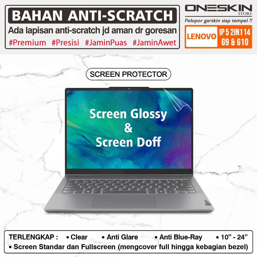 LAYAR ป้องกันหน้าจอสําหรับ Lenovo IdeaPad 5 5i-14 2-in-1 14AKP10 14IAL10 Gen 10 Glossy Doff Anti Blu