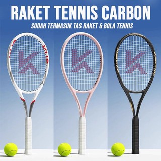 BBAK Raket Tennis Premium High Quality Bahan Carbon GRATIS TAS & 3 PCS BOLA