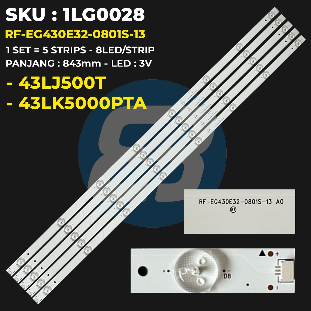 LG 43 นิ้ว TV Backlight 43LJ500T 43LK5000PTA RF-EG430E32-0801S-13