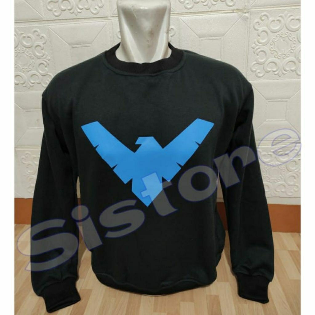 โลโก้ Nightwing Nightwing Dick Greyson Titans Gotham Knights เสื้อกันหนาว unisex Crewneck เสื้อกันหน