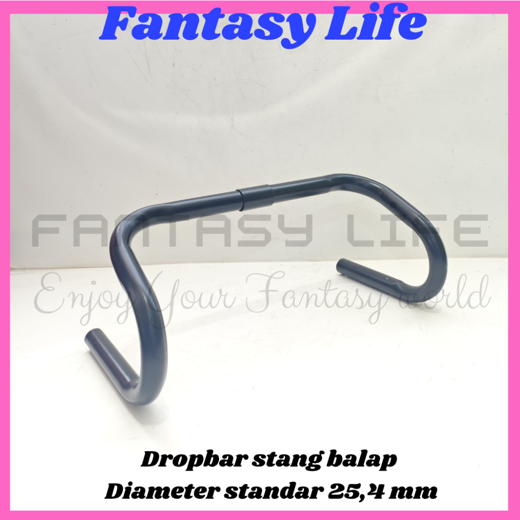 Fantasy Dropbar แฮนด์มาตรฐาน กว้าง 25.4 มม. 35 ซม. สูง 15 ซม. IRON Fixie Racing Bike แฮนด์รถกรวด