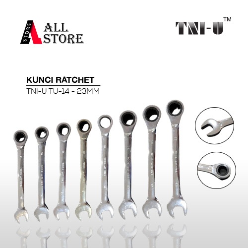 TNI-U TU-15MM PAS KEY – 23MM RATCHET WHEEL WRENCH (CR-V) – MULTI-PURPOSE RATCHET WHEEL WRENCH สําหรั