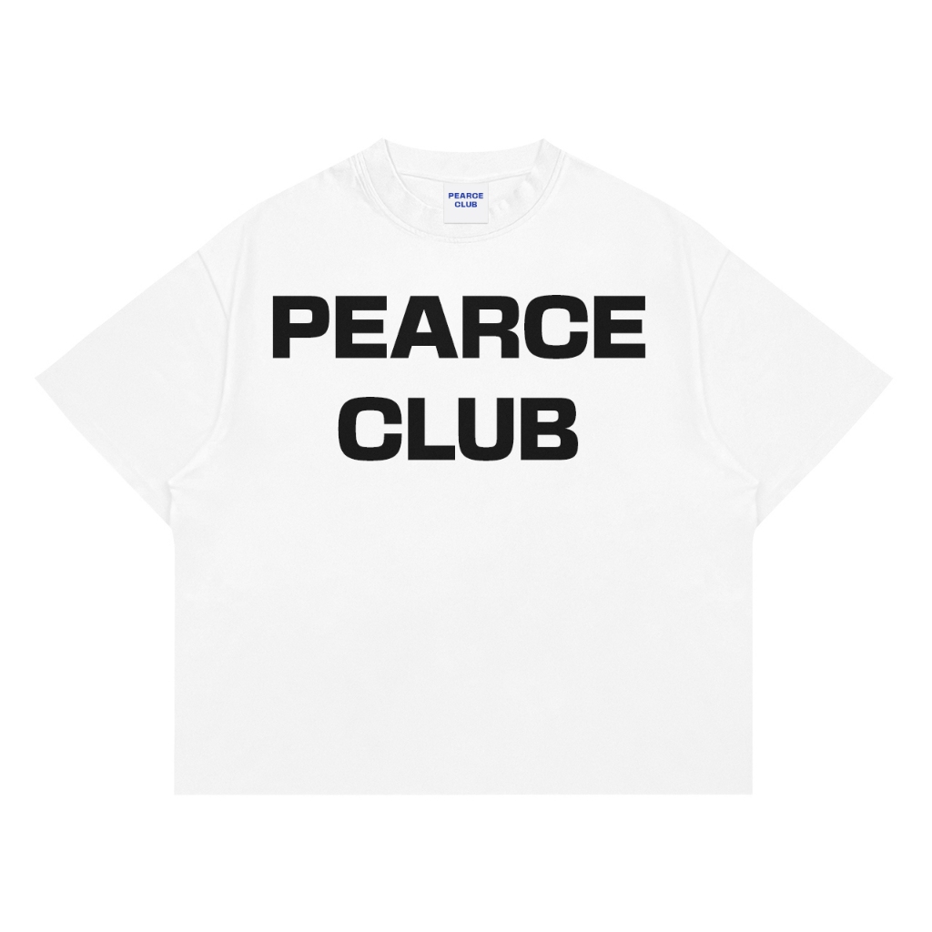 [HOT] PEARCE CLUB Mens Boxy T-Shirt - Basic Club White 20s
