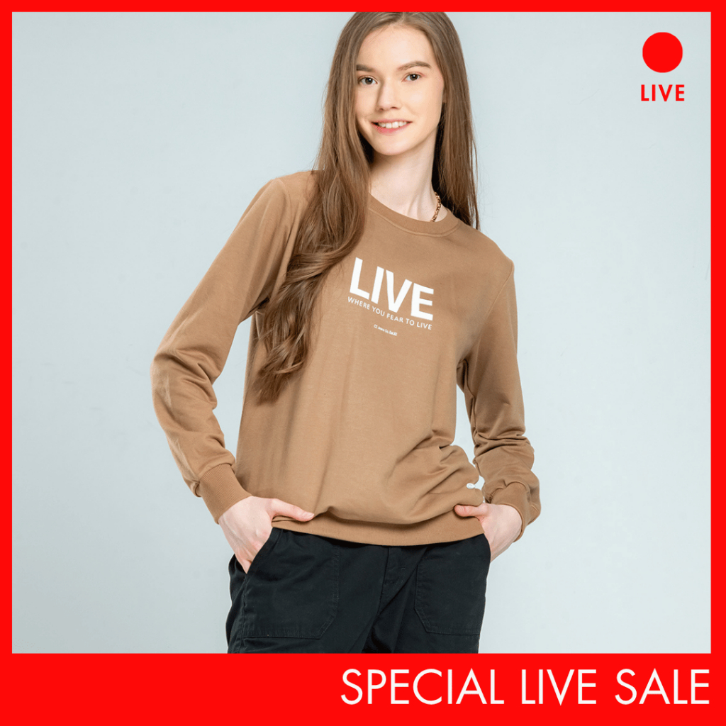 [CLEARANCE] เสื้อสเวตเตอร์ผู้หญิง Live C2 Miller Brown พิเศษ