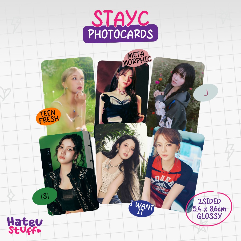 [ออลอินวัน 2/2] STAYC Unofficial Photocard I Want It, S, ...l, Metamorphic, Teenfresh