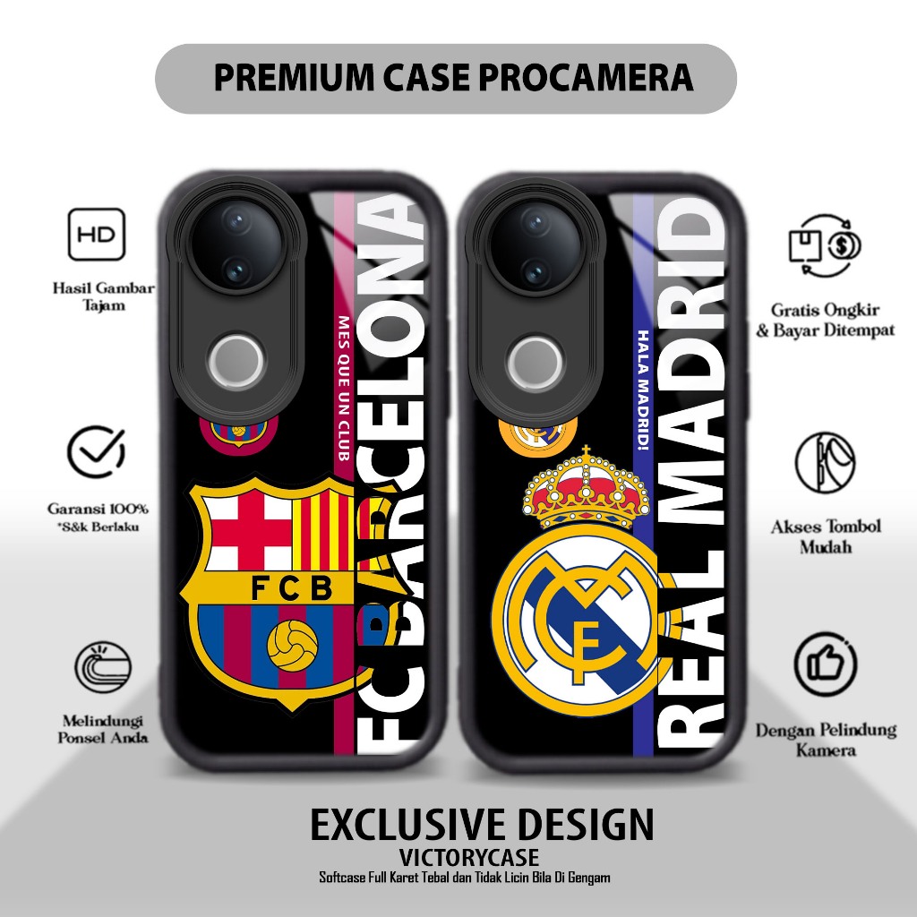 HP Glossy Softcase เคสโทรศัพท์สําหรับ VIVO V50 V50E EUROPEAN LEAGUE แก้วซิลิโคนพรีเมี่ยมเคสโทรศัพท์