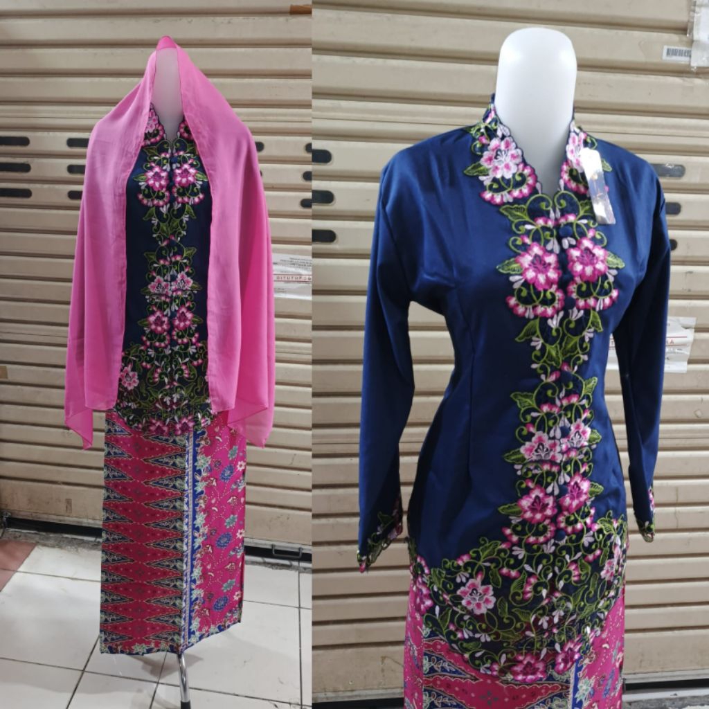 ชุดเสื้อและเซ็ตสําหรับผู้ใหญ่ลายดอกไม้ / Modern Kebaya / Kebaya / Kebaya / Modern Kebaya
