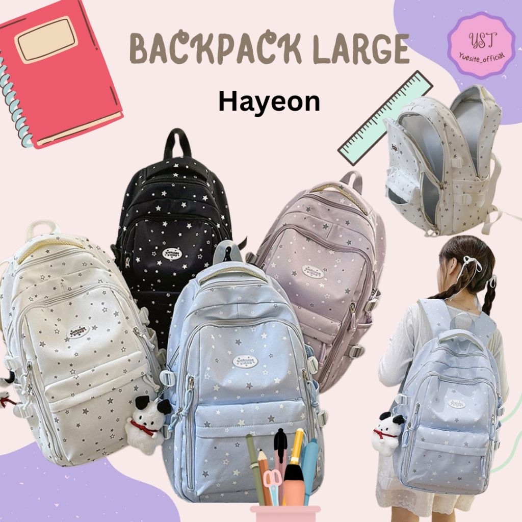 HAYEON FASHION KOREAN LARGE BACKPACK SCHOOL BAG