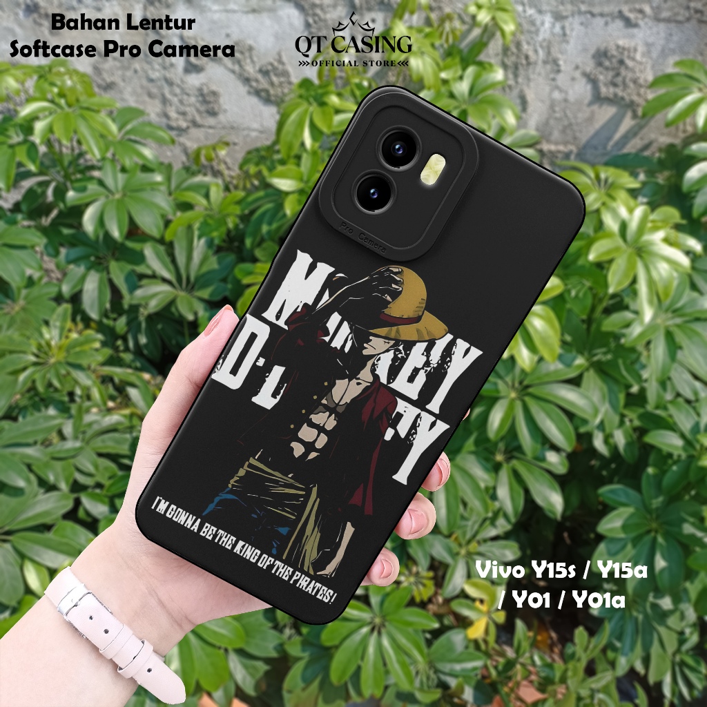 กล้อง Softcase Pro สําหรับ Vivo Y15s / Y15a / Y01 / Y01a – Casing HP Motif One Pis – เคสใส QT05v1