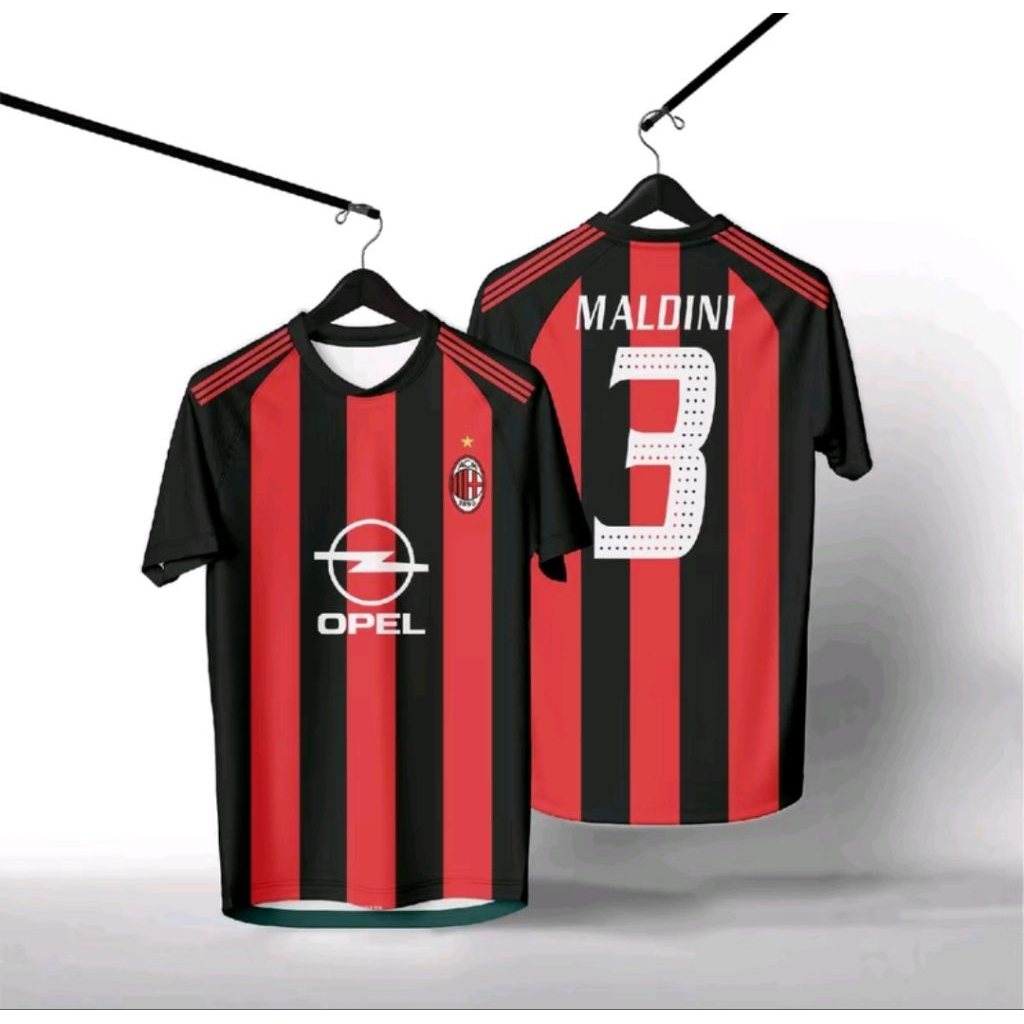 JERSEY ACM HOME 2003 พิเศษ MALDINI หมายเลขชื่อและหลังฟรี