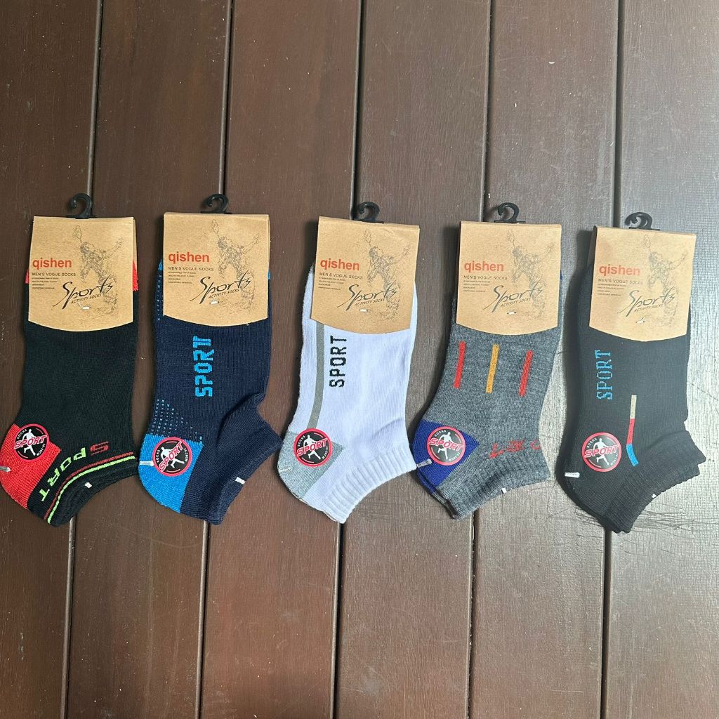 MATA ขายส่ง 12 คู่ 1 โหล Qishen Sport Socks (ข้อเท้า)