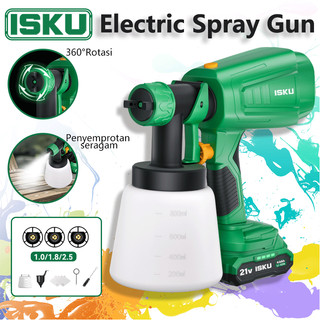 ISKU Pistol Semprot Litium  Electric Spray Gun 800ml Alat Semprot Cat Paint Mesin Cat