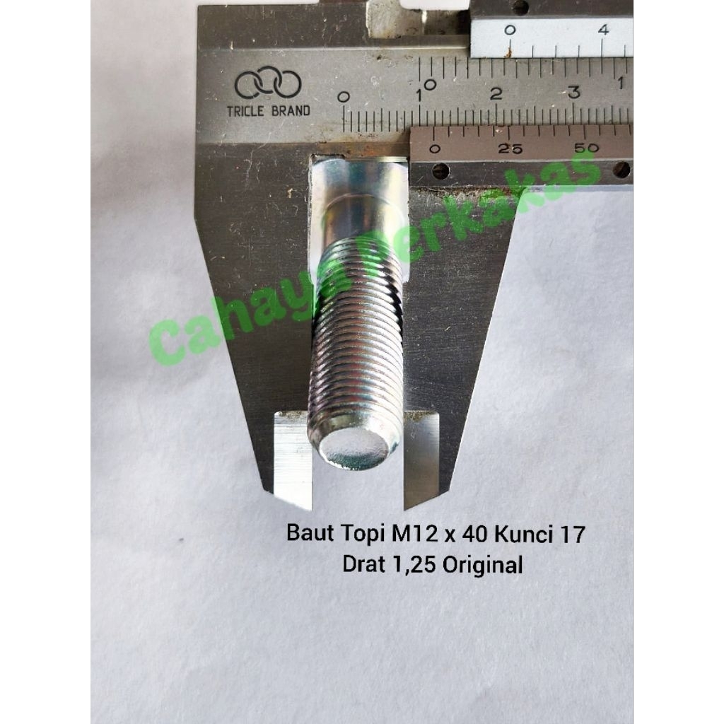 CU Hex Flange Bolt Cap Bolt M12 x 40 Key 17 Thread 1,25 Original Motorcycle Car.