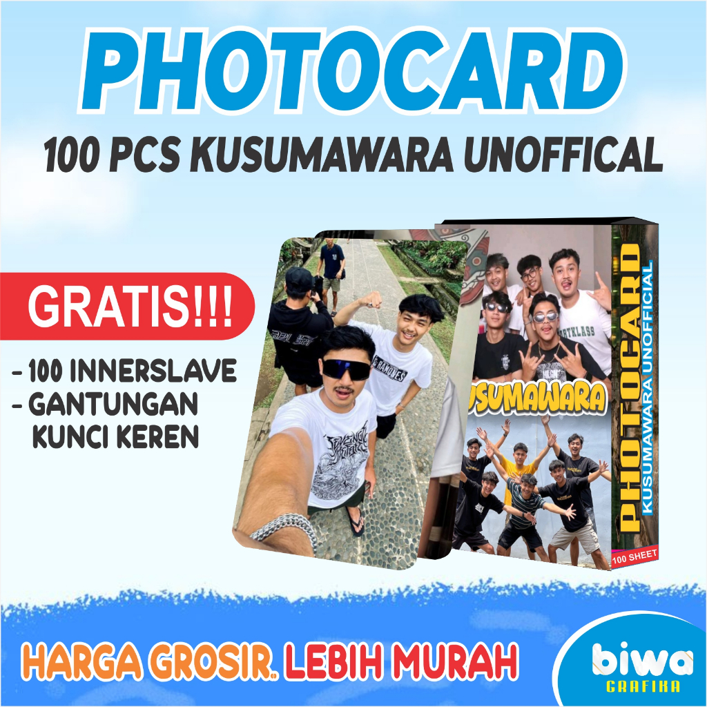 GANTUNGAN Kusumawara Photocard 100 ชิ้นพวงกุญแจโบนัสล่าสุดทั้งหมด - Biwa Photocard