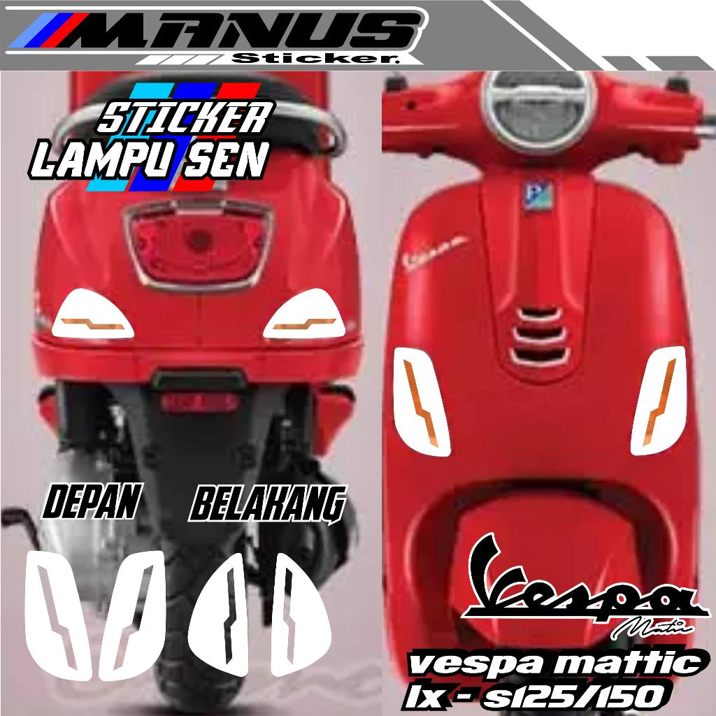 VARIATION OF VESPA MATIC/LX s125-150 TURN LIGHT STICKERS/CUTTING VESPA MATIC/MOTIF 6A MOTIF TURN LIG