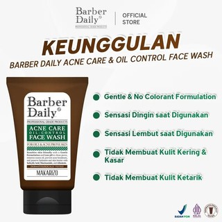 Barber Daily Acne Care & Oil Control Face Wash 100mL / Barber Daily