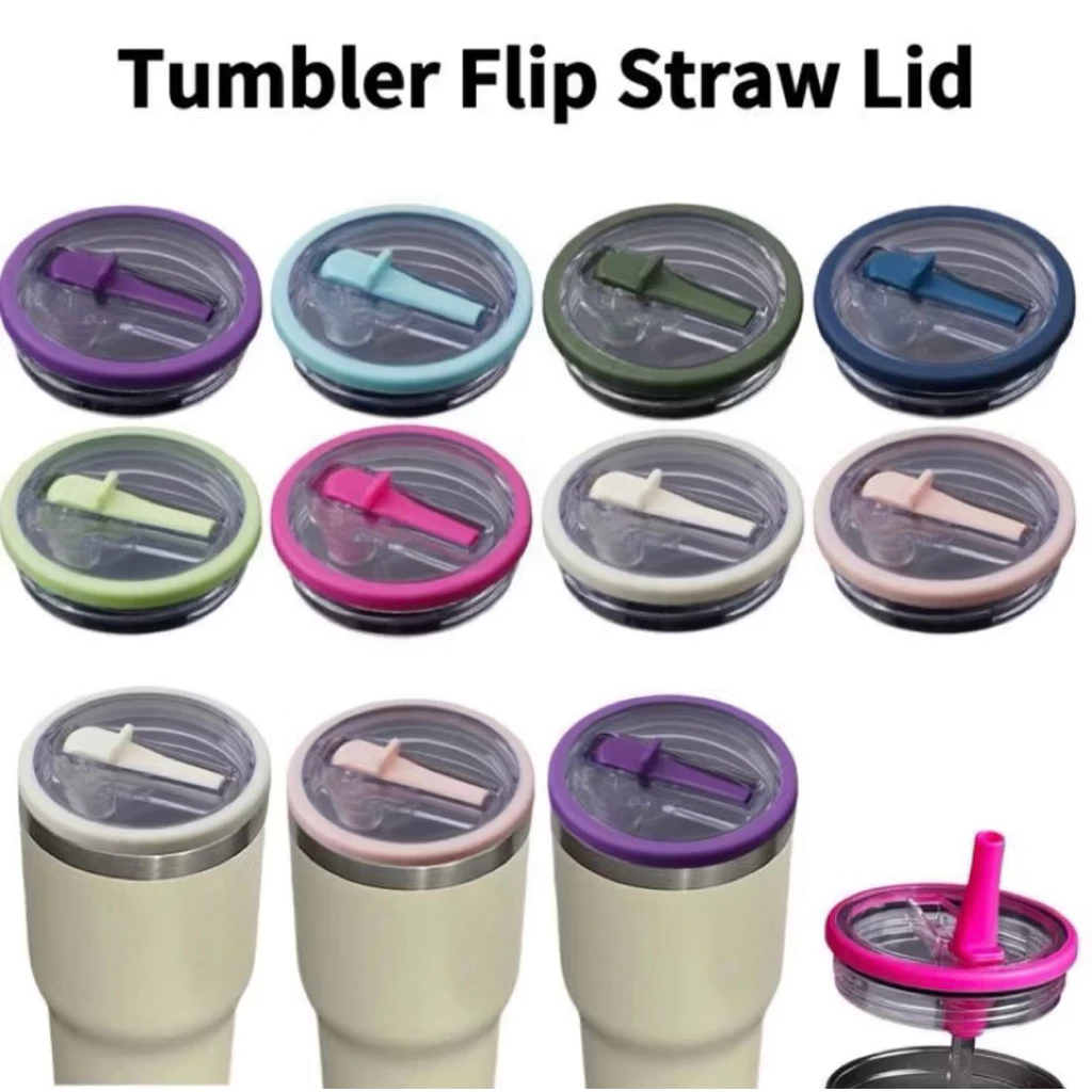 Anti Leak Proof Flip Straw cap Thumbler Cover สําหรับ Stanl * y 40oz Thumbler พร้อมหลอด