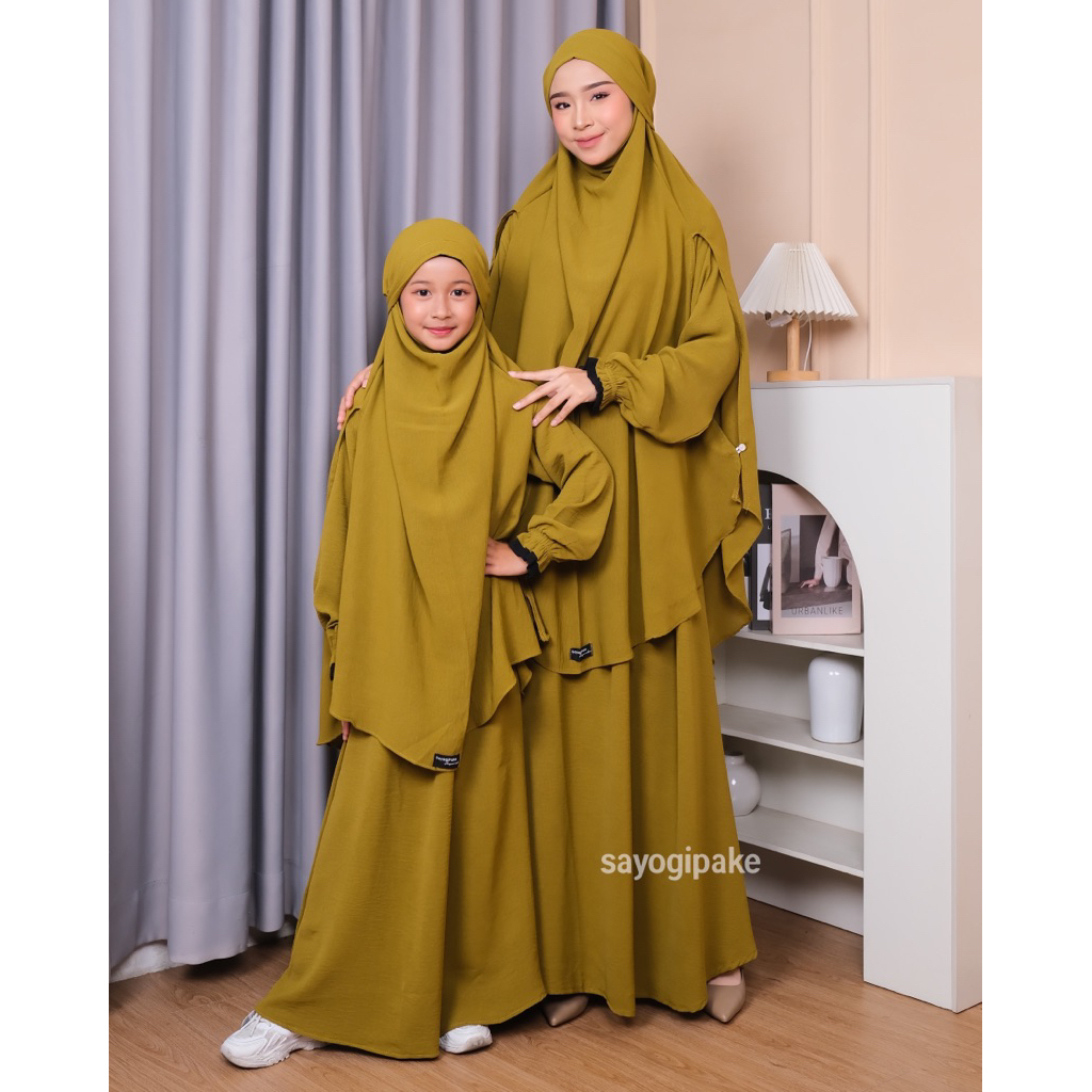 Zulaikha ชุด Gamis คู่แม่ เด็ก Gamis อิสลาม Boarding School มุสลิมอิสลาม Study Group
