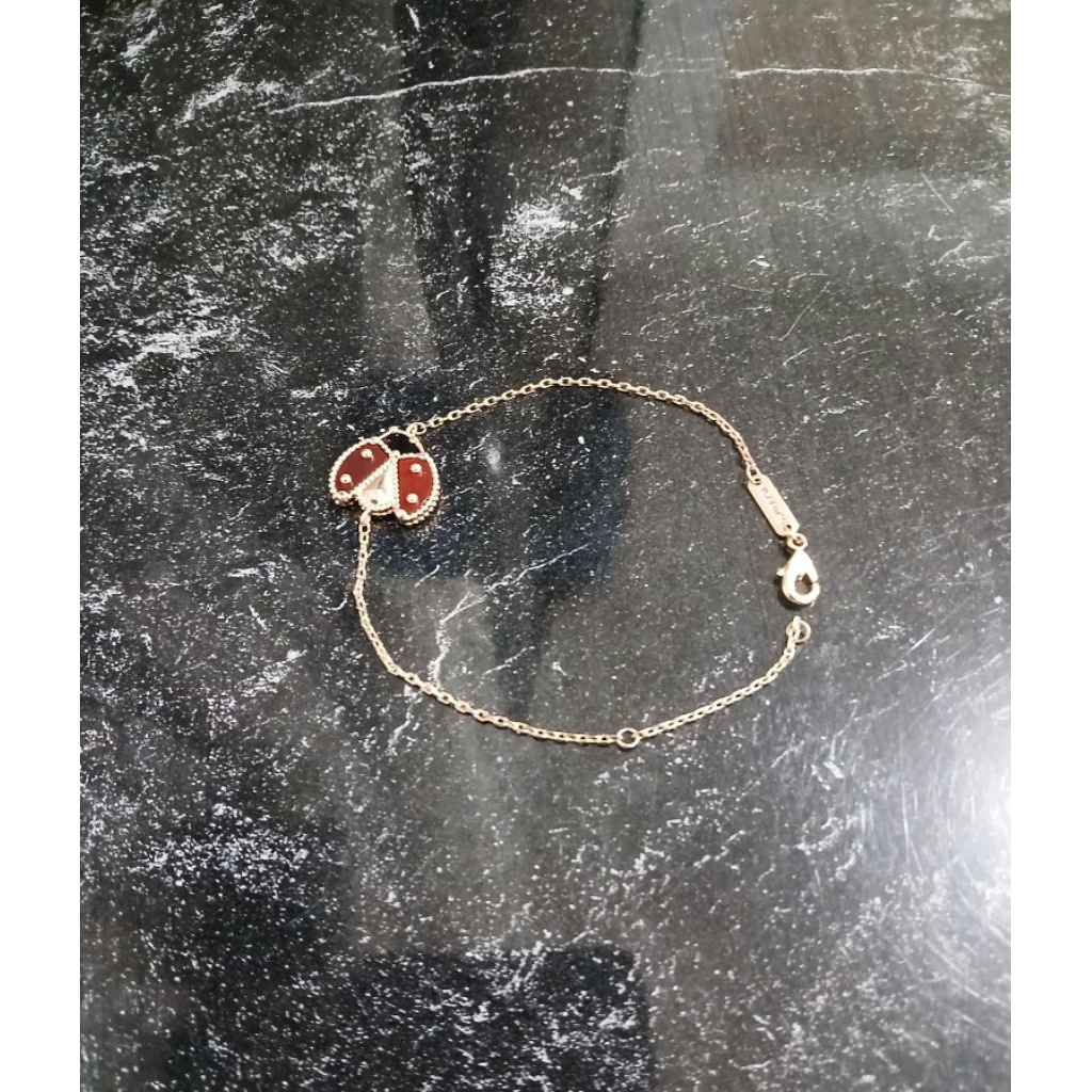 ใหม่ LUCKY SPRING VAN CLEEF WINGS LADYBUG สีแดง BEETLE BRACELET _LV.