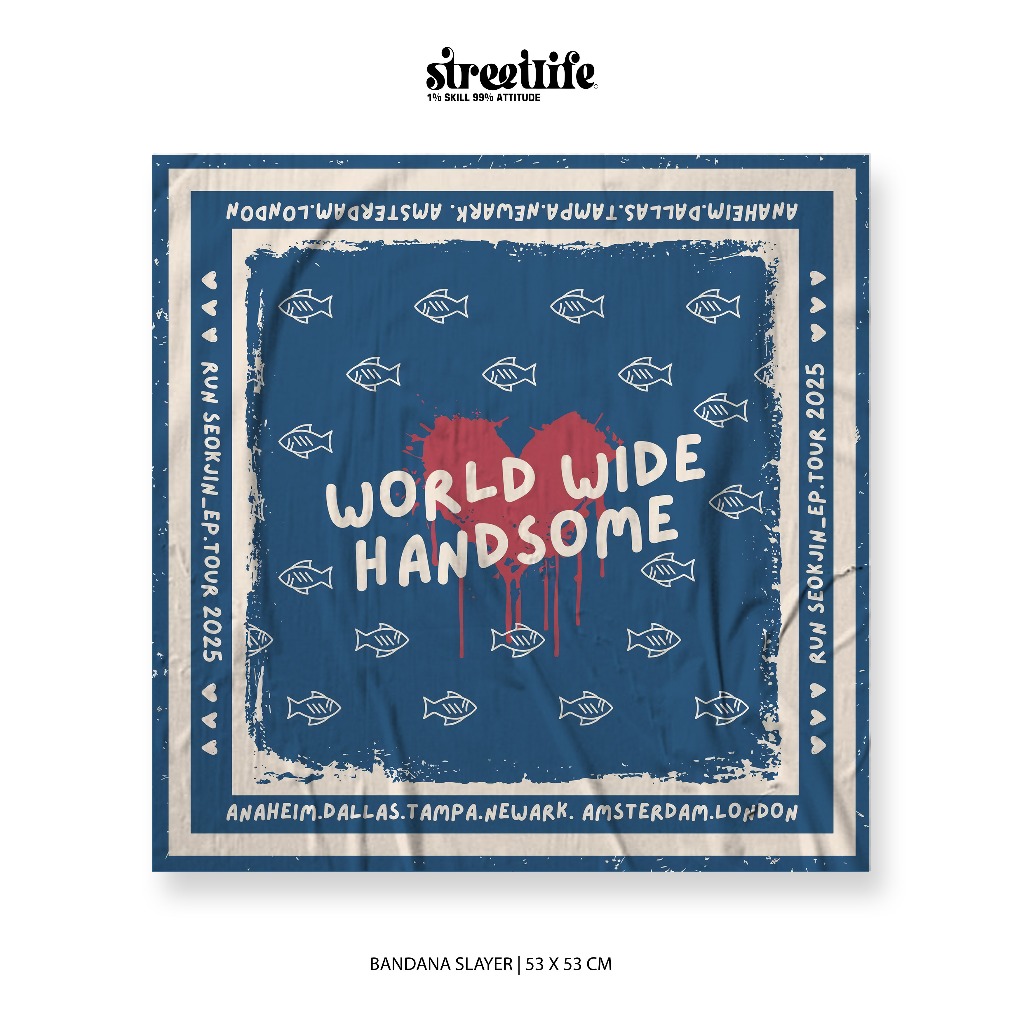 BANDANA RUN SEOKJIN WORLDWIDE HANDSOME / SEOKJIN BANDANA / SCRAFT RUN SEOKJIN WORLDWIDE HANDSOME