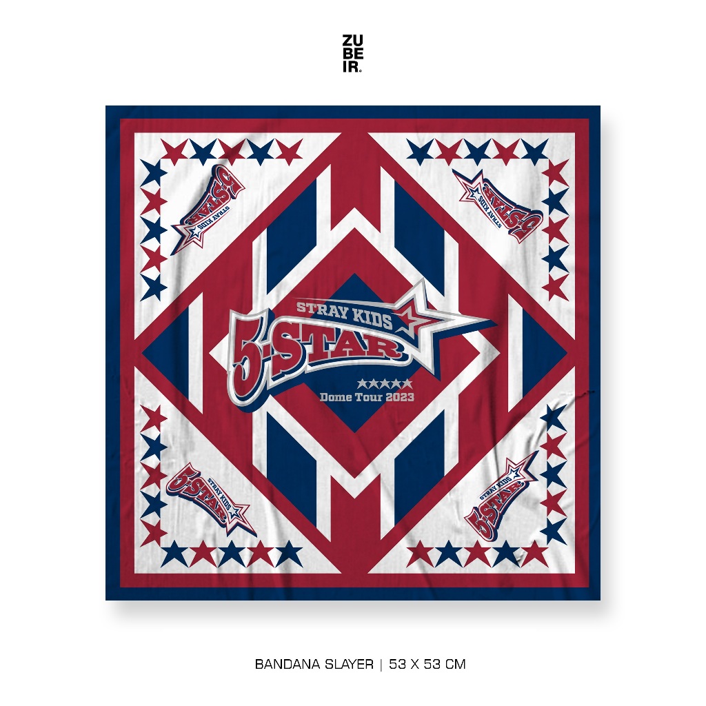 STRAY KIDS 5 STAR DOME TOUR BANDANA 2023 / STRAY KIDS BANDANA / KPOP BANDANA