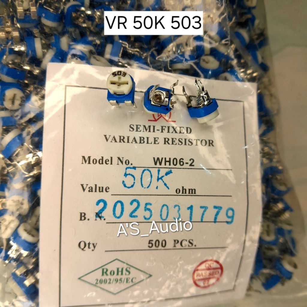 TRIMPOT 50K 503 VR 503 50K ROHS BLUE 1 ชิ้น