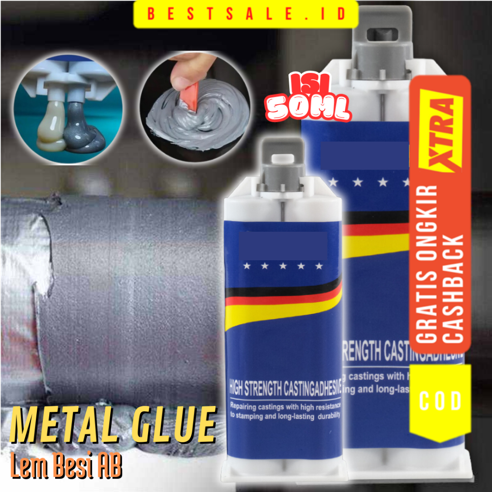 กาวเหล็ก AB 50ml ทนความร้อนที่แข็งแกร่งเป็นพิเศษ - กาวโลหะ AB ทนความร้อน 50ml - กาว AB 50ml