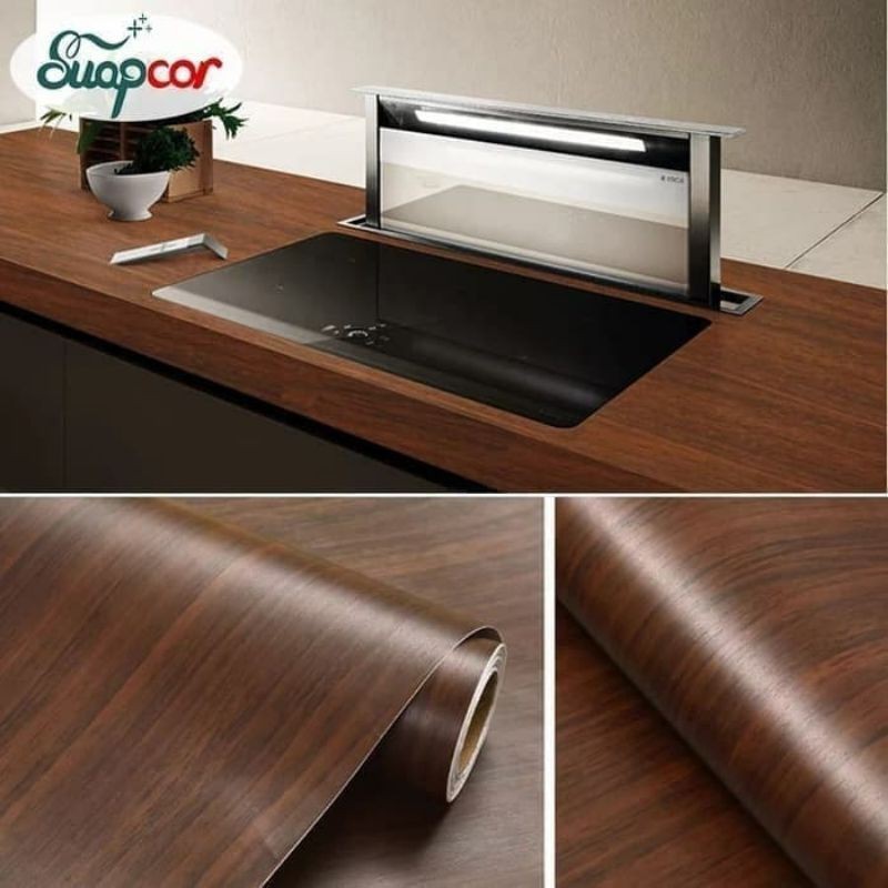 ซื้อ 5 แถม 1 ฟรี DARK BROWN WOOD FIBER WALLPAPER 45CM X 4M