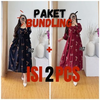 Paket Bundling Daster Pita Lengan Panjang Bahan Rayon Busui Bumil Jumbo LD 120