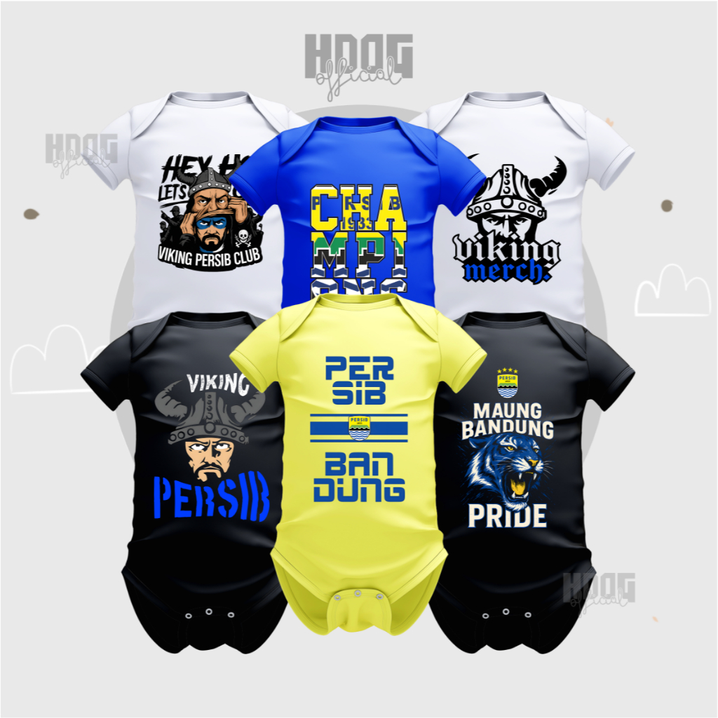 PERSIB Baby Football Jumper PERSIB Bandung Baby Jersey Football Jumper ชุดจั๊มสูทเด็กแรกเกิด 0-12 เด