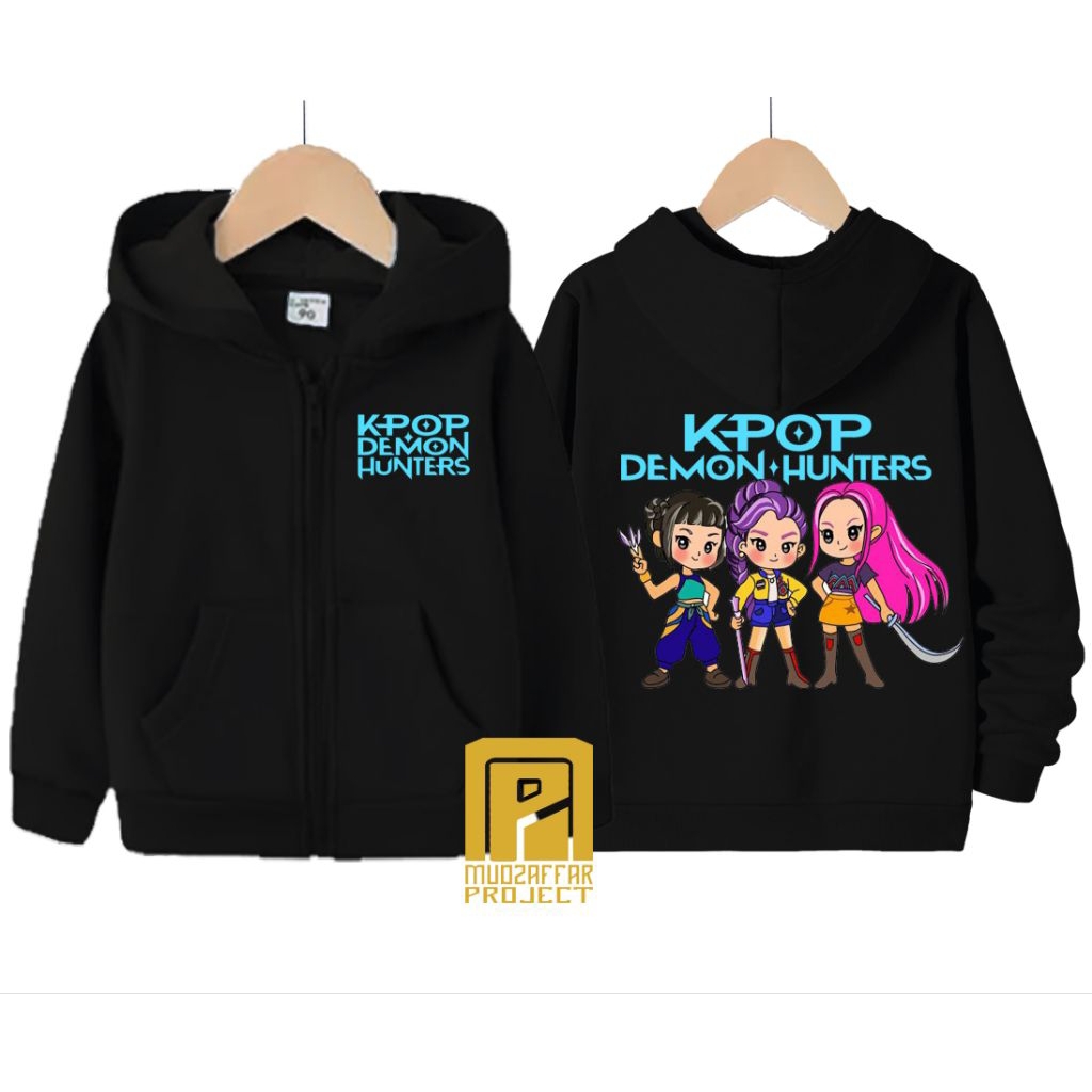 K-POP DEMON HUNTERS CHILDRENS ZIPPER HOODIE JACKET K-POP DEMON HUNTERS CHILDRENS HOODIE