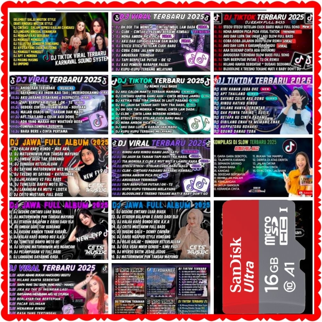 DJ MUSIC FULL MEMORY CARD - DJ TIK TOK SONG CONTENTTS 2025 - ORIGINAL ALREADY FILLED WITH DJ MUSIC -