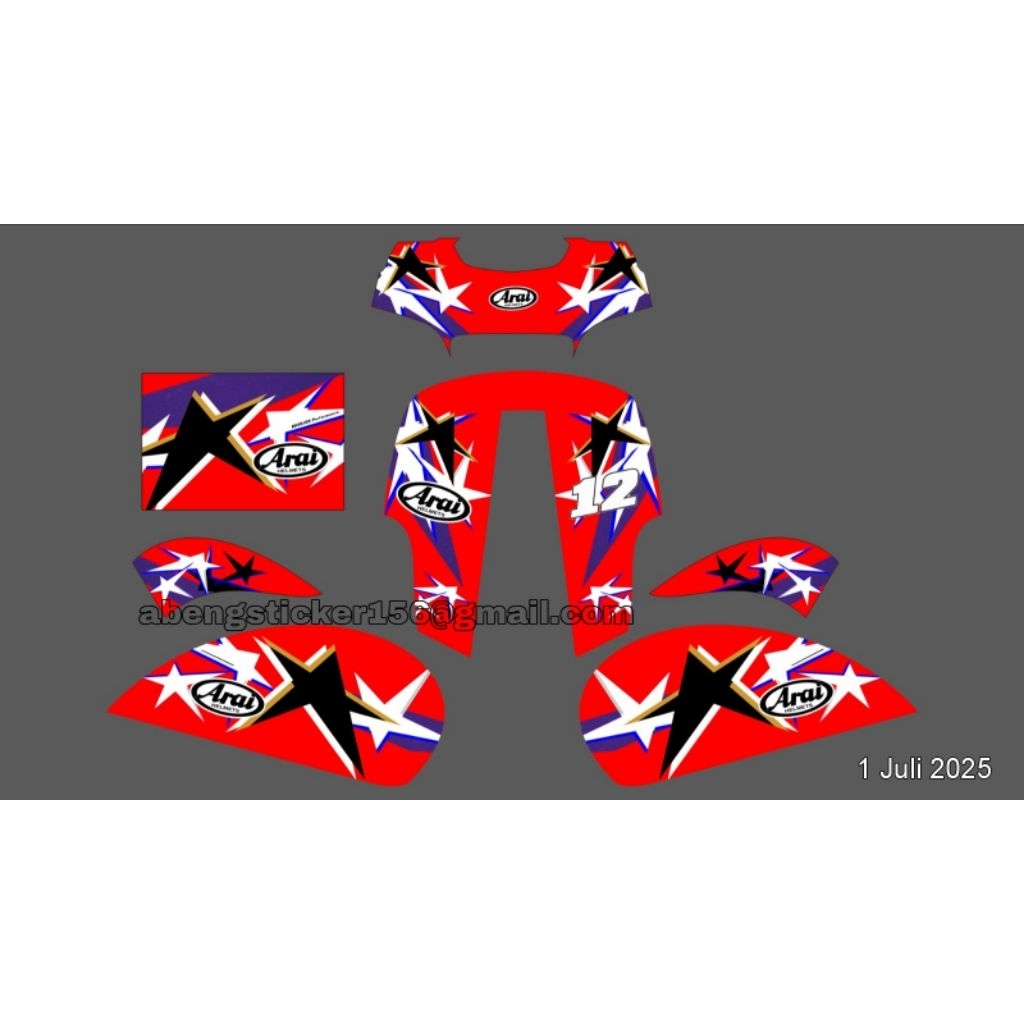 TRANSPARENT STRIPING VESPA SPRINT 2017 หมวกกันน็อคแบบกําหนดเอง