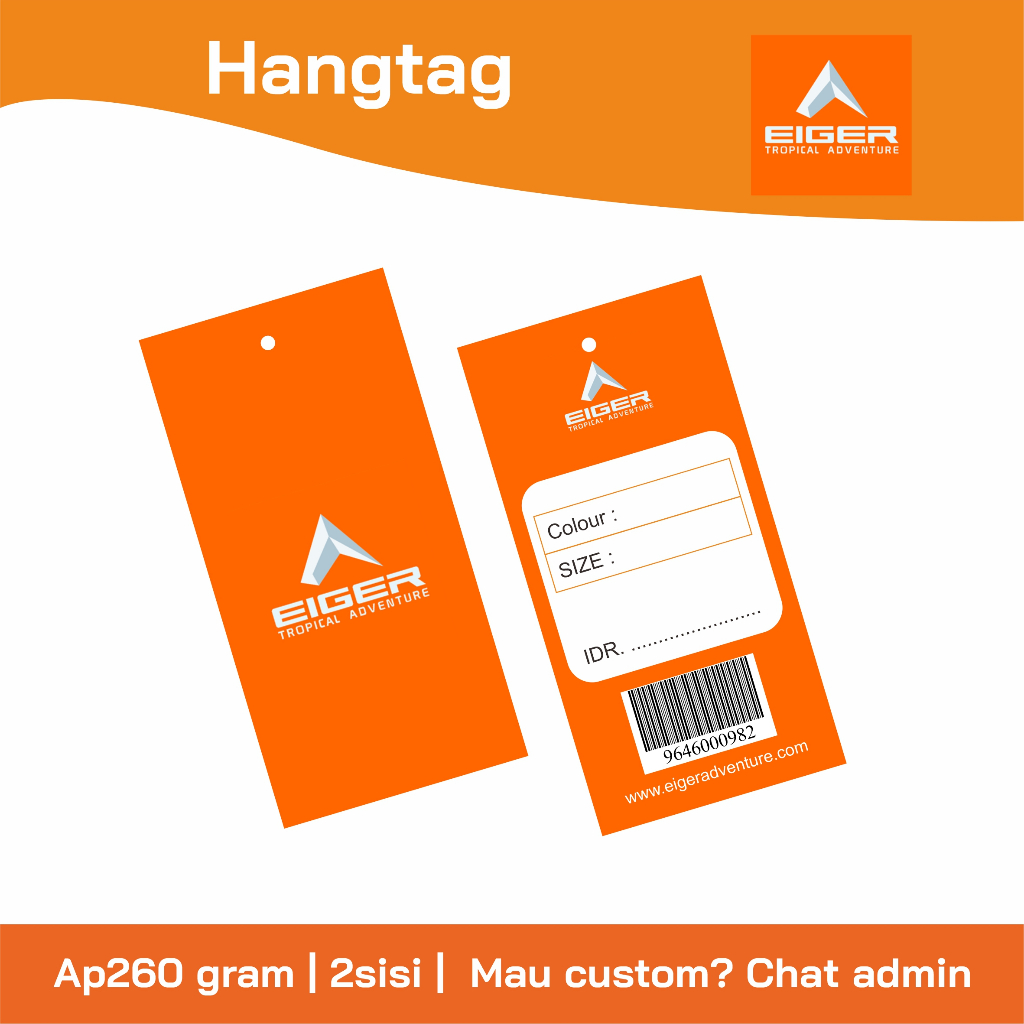 EIGER Hangtag // ป้ายเสื้อผ้า // ป้าย Eiger
