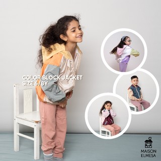 Jacket Color Block by Maison Elmesa - Size 6/8 - Jacket Anak Parasut