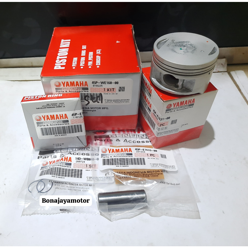 PISTON KIT/SEHER BYSON ORIGINAL YAMAHA STD (45P-WE160-00,0.50 (45P-WE16C-00),1.00 (45P-WE16E-00)