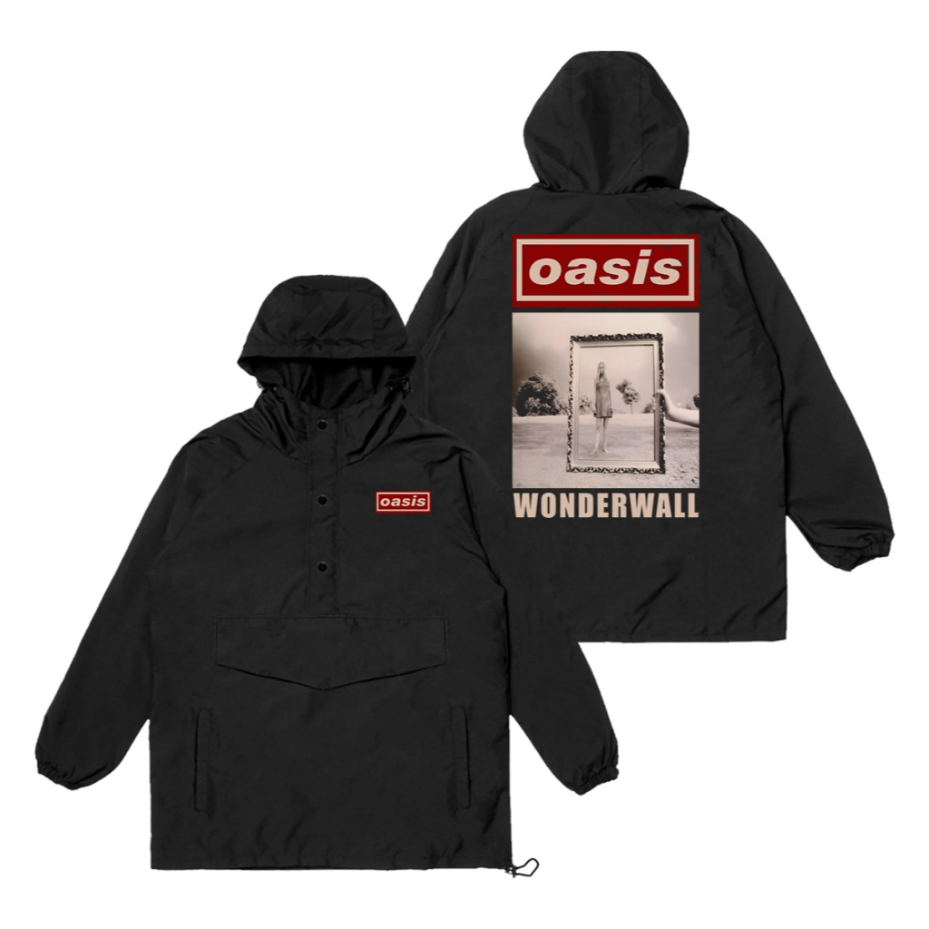 Oneshirt Jacket Cougle Oasis Wonderwall Jacket ร่มชูชีพ สีดํา Unisex