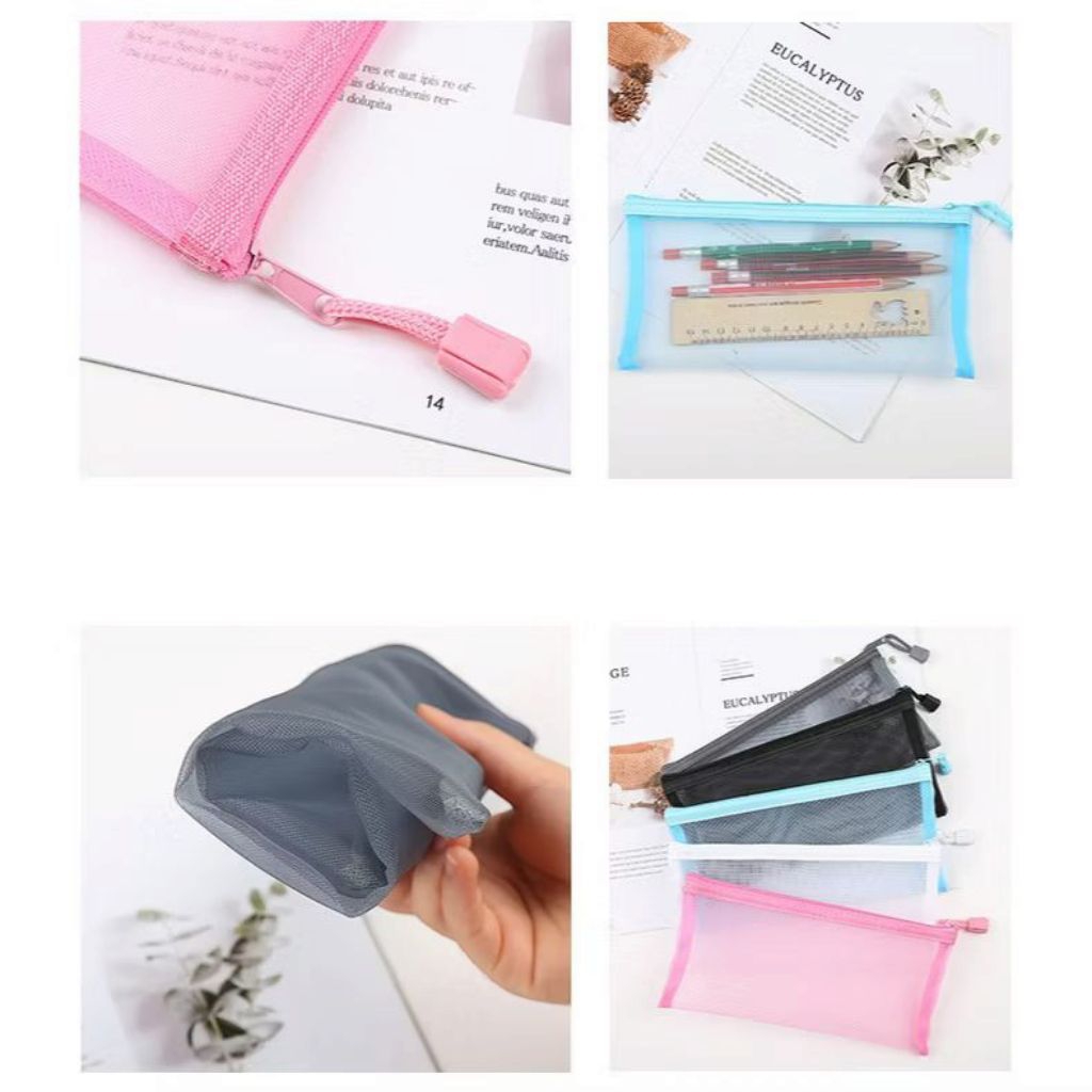 Van-art A6 / A5 Plain Mesh Pocket File / Pouch (1 ชิ้น)