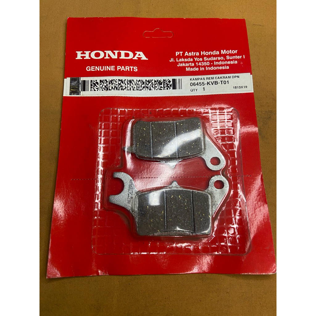 ผ้าเบรคหน้าสําหรับ Honda Beat Beat Fi Scoopy Spacy Vario Original 06455-KVB-T01
