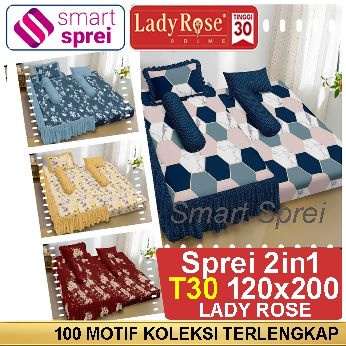 2in1 LADY ROSE BED SHEET / SORONG DUO LADY ROSE BED SHEET / LADY ROSE SINGLE BED SHEET
