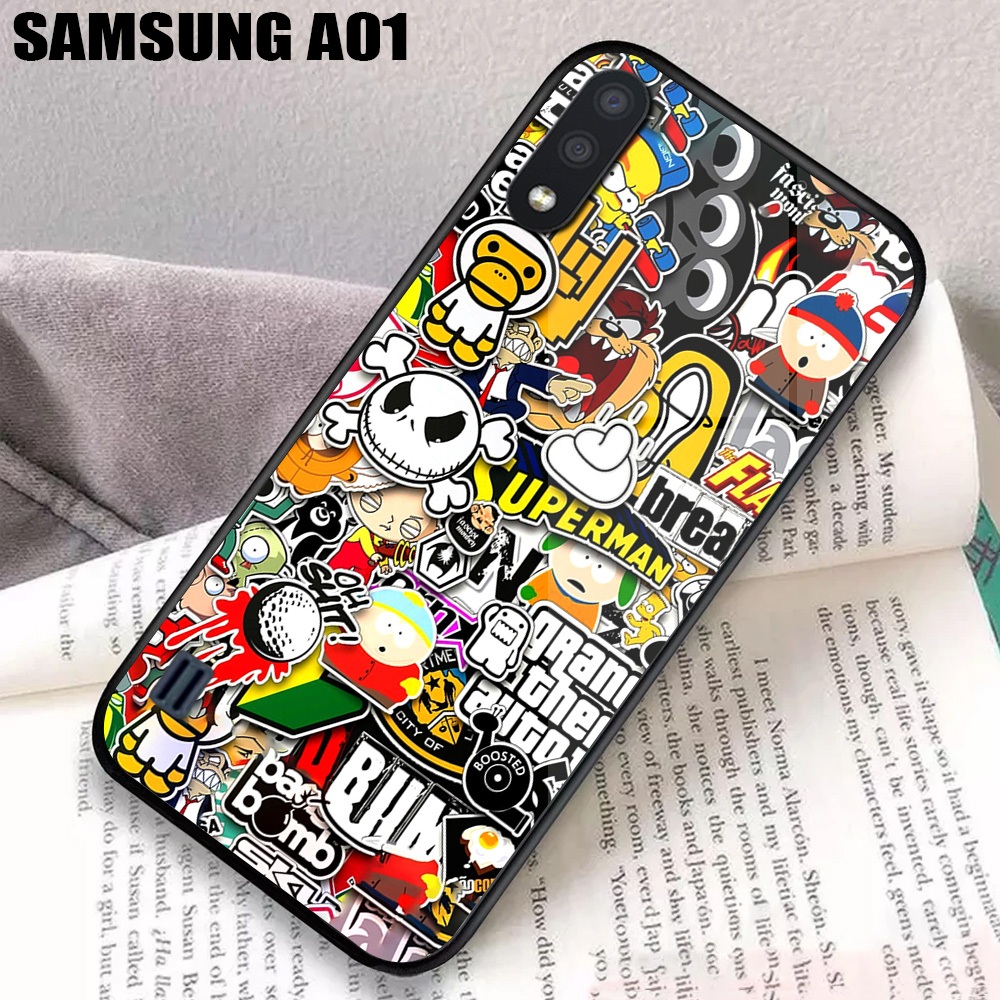 เคส Samsung Galaxy A01 - [Doodle M57] Aesthetic - Samsung Galaxy A01 Softcase - เคสป้องกันกล้อง