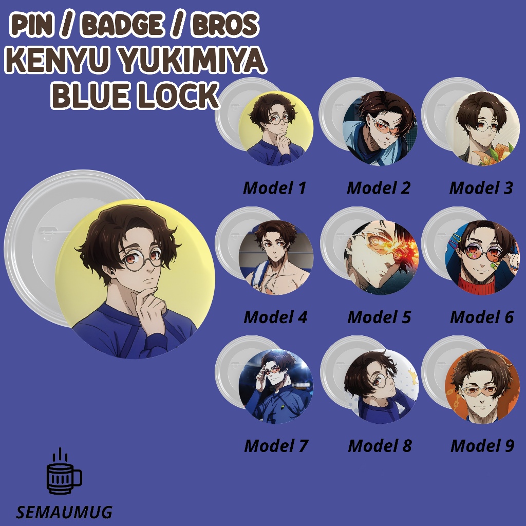 PIN KENYU YUKIMIYA BLUE LOCK ของขวัญ BROOCH BADGE ROUND ANIME CUTE CUSTOM PRINT SAEMUUG