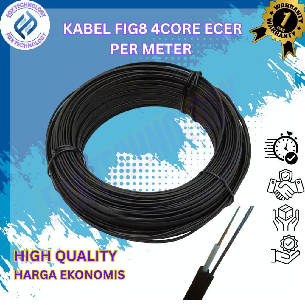 [RETAIL] FIG8 4 Core G652D Fiber Optic Cable – Cut Per Meter - เหมาะสําหรับการบํารุงรักษาระยะ