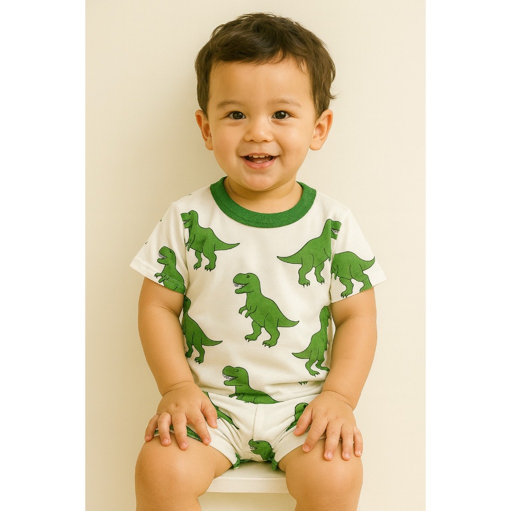 T-REX FULL PRINT ชุดเสื้อผ้าเด็ก