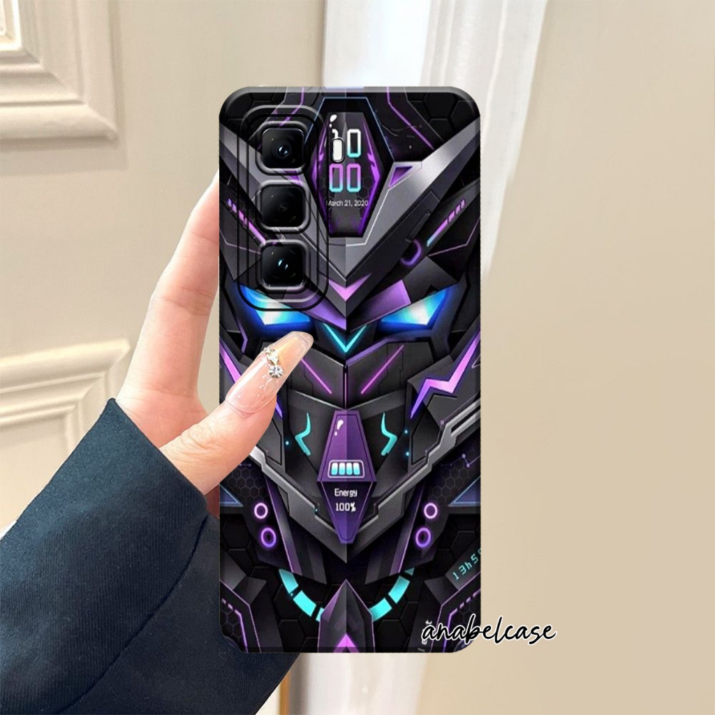 HP SOFTCASE INFINIX HOT 60i - HOT 60 4G - HOT 50 PRO PLUS - HOT 50 4G - HOT 50 PRO - HOT 50 5G ล่าสุด . เคสโทรศัพท์ Robot Motif - เคสความงาม - เคส Infinix [XN9] - รูปที่ 2