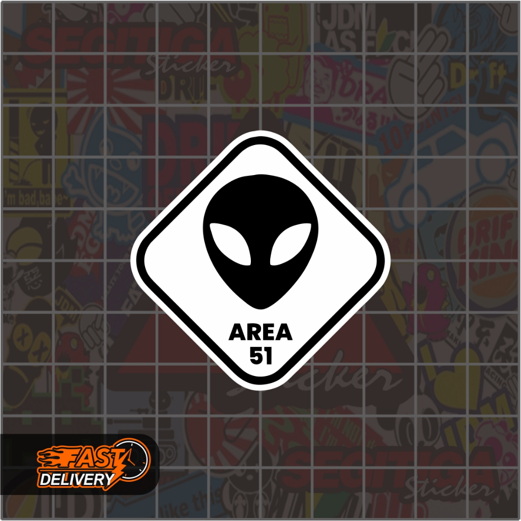สติ๊กเกอร์ Area 51 ขนาด 5 x 5 ซม