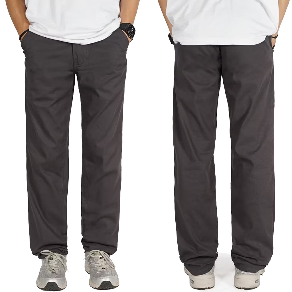 กางเกงชิโน่ความยาวปกติของผู้ชาย Baggy Loose Fit Baggy Pants