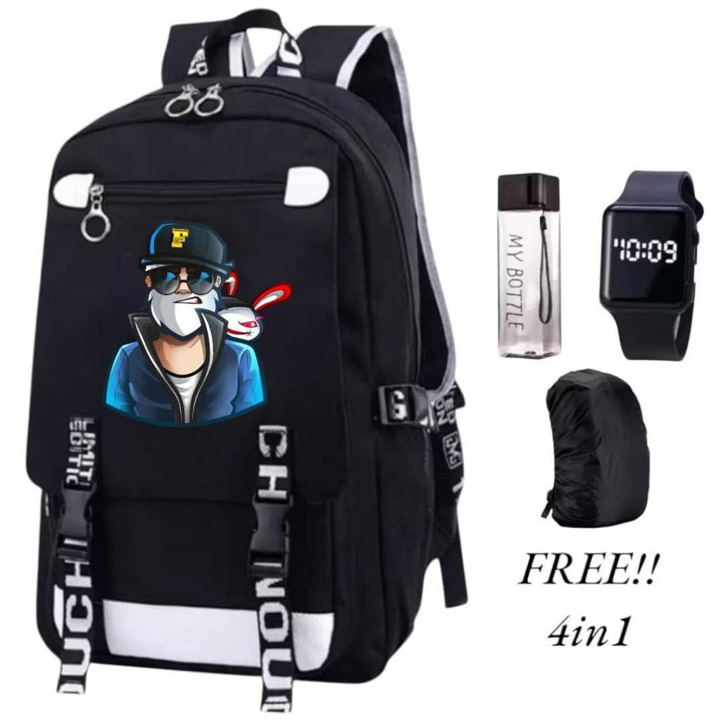 Jujutsu kaisen FF Moustache School Bag สําหรับเด็กชายและเด็กหญิง 505 Viral 2025