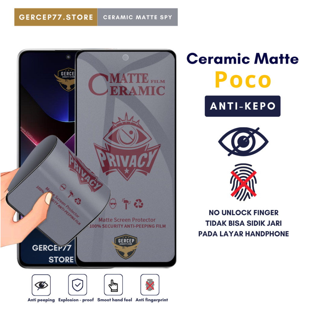 เซรามิค Matte Spy Poco X7 Pro 5G X6 Pro 5G X6 5G X6 Neo 5G